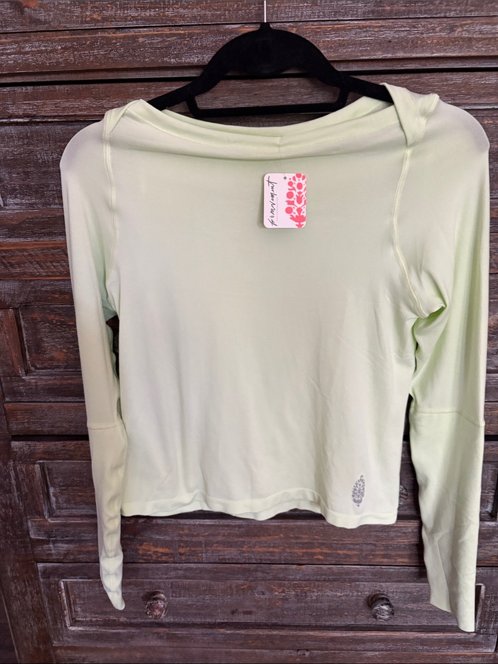 Free People Light Mint Long Sleeve Tee